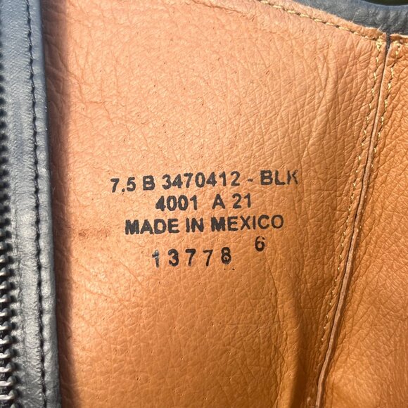 FRYE Melissa Button 2 Black Tall Leather Inside Zip Riding Boots Size 7.5 B - Picture 7 of 8